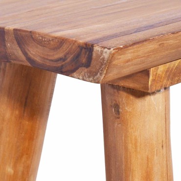 vidaXL Πάγκος Κήπου από Μασίφ Ξύλο Teak 120x(35-40)x49cm 1 τεμ.