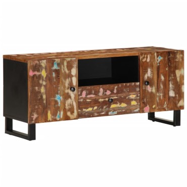 vidaXL Έπιπλο Τηλεόρασης 105x33,5x46cm Μασίφ Ανακυκλ. Ξύλο & Επ. Ξύλο