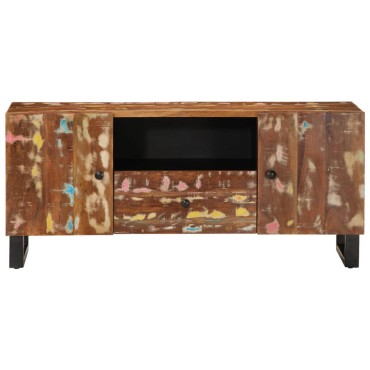 vidaXL Έπιπλο Τηλεόρασης 105x33,5x46cm Μασίφ Ανακυκλ. Ξύλο & Επ. Ξύλο