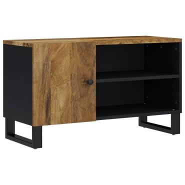 vidaXL Έπιπλο Τηλεόρασης 80x33x46cm Μασίφ Ξύλο Μάνγκο & Επεξ. Ξύλο