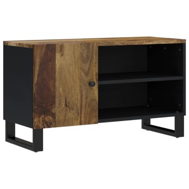 vidaXL Έπιπλο Τηλεόρασης 80x33x46cm Μασίφ Ξύλο Μάνγκο & Επεξ. Ξύλο