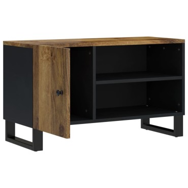 vidaXL Έπιπλο Τηλεόρασης 80x33x46cm Μασίφ Ξύλο Μάνγκο & Επεξ. Ξύλο