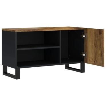 vidaXL Έπιπλο Τηλεόρασης 80x33x46cm Μασίφ Ξύλο Μάνγκο & Επεξ. Ξύλο