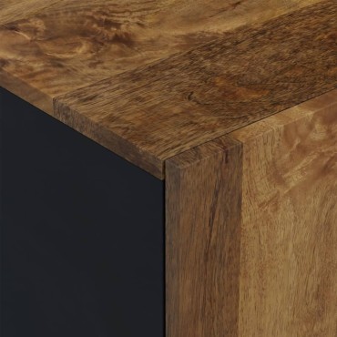vidaXL Έπιπλο Τηλεόρασης 80x33x46cm Μασίφ Ξύλο Μάνγκο & Επεξ. Ξύλο