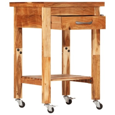 vidaXL Τρόλεϊ Κουζίνας 55x55x89cm από Μασίφ Ξύλο Ακακίας 1 τεμ.