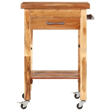 vidaXL Τρόλεϊ Κουζίνας 55x55x89cm από Μασίφ Ξύλο Ακακίας 1 τεμ.