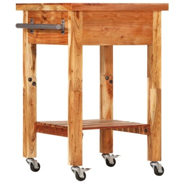 vidaXL Τρόλεϊ Κουζίνας 55x55x89cm από Μασίφ Ξύλο Ακακίας 1 τεμ.
