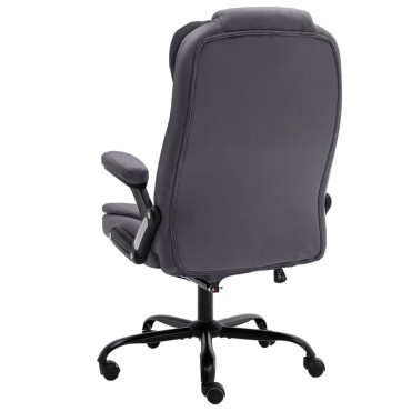 vidaXL Καρέκλα Γραφείου Σκούρο Γκρι Βελούδινη 67x71x(110-119)cm 1 τεμ.