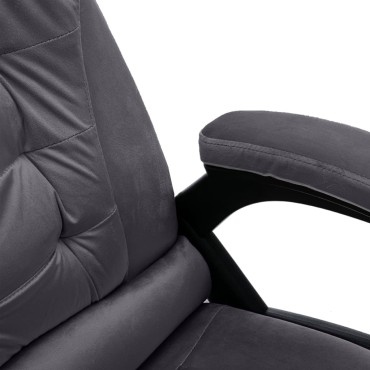 vidaXL Καρέκλα Γραφείου Σκούρο Γκρι Βελούδινη 67x71x(110-119)cm 1 τεμ.