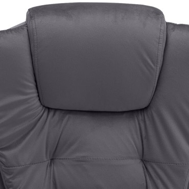 vidaXL Καρέκλα Γραφείου Σκούρο Γκρι Βελούδινη 67x71x(110-119)cm 1 τεμ.
