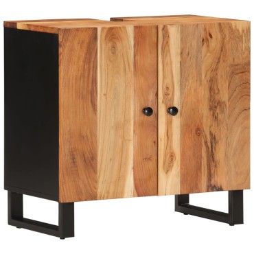 vidaXL Έπιπλο Νιπτήρα 62x33x58cm Μασίφ Ξύλο Ακακίας & Επεξ. Ξύλο