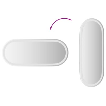 vidaXL Καθρέφτης Μπάνιου με LED Οβάλ 90x40 εκ.