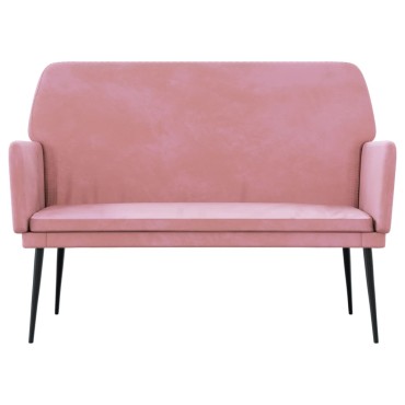 vidaXL Πάγκος Ροζ 108x79x79cm Βελούδινος 1 τεμ.