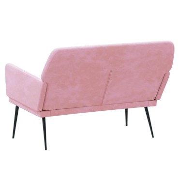 vidaXL Πάγκος Ροζ 108x79x79cm Βελούδινος 1 τεμ.
