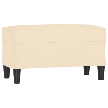 vidaXL Πάγκος Κρεμ 70x35x41cm Υφασμάτινος 1 τεμ.