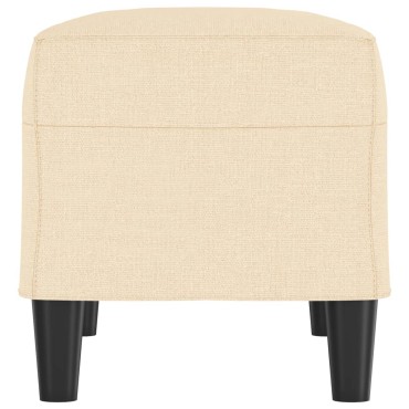 vidaXL Πάγκος Κρεμ 70x35x41cm Υφασμάτινος 1 τεμ.