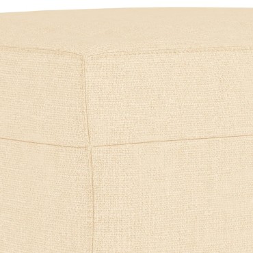 vidaXL Πάγκος Κρεμ 70x35x41cm Υφασμάτινος 1 τεμ.
