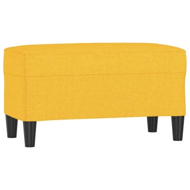 vidaXL Πάγκος Ανοιχτό Κίτρινο 70x35x41cm Υφασμάτινος 1 τεμ.