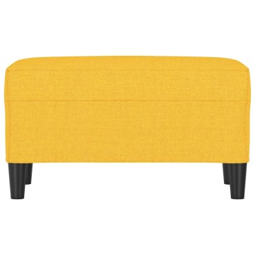 vidaXL Πάγκος Ανοιχτό Κίτρινο 70x35x41cm Υφασμάτινος 1 τεμ.