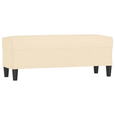 vidaXL Πάγκος Κρεμ 100x35x41cm Υφασμάτινος 1 τεμ.
