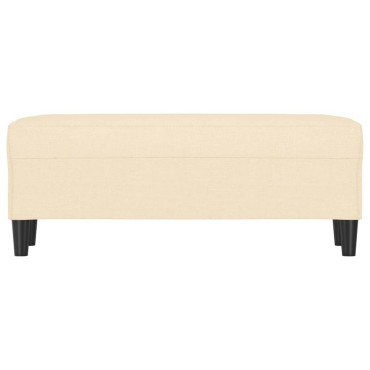 vidaXL Πάγκος Κρεμ 100x35x41cm Υφασμάτινος 1 τεμ.