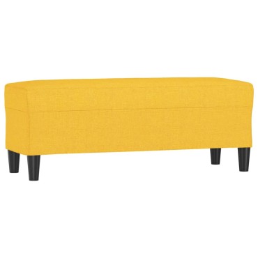 vidaXL Πάγκος Ανοιχτό Κίτρινο 100x35x41cm Υφασμάτινος 1 τεμ.