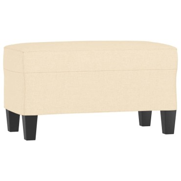 vidaXL Πάγκος Κρεμ 70x35x41cm Υφασμάτινος 1 τεμ.