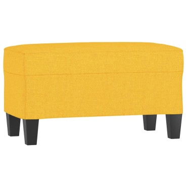 vidaXL Πάγκος Ανοιχτό Κίτρινο 70x35x41cm Υφασμάτινος 1 τεμ.