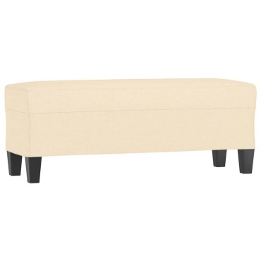 vidaXL Πάγκος Κρεμ 100x35x41cm Υφασμάτινος 1 τεμ.