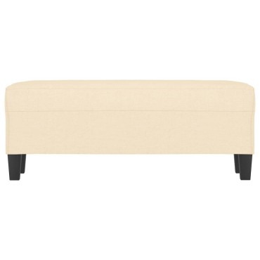 vidaXL Πάγκος Κρεμ 100x35x41cm Υφασμάτινος 1 τεμ.