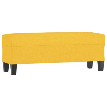 vidaXL Πάγκος Ανοιχτό Κίτρινο 100x35x41cm Υφασμάτινος 1 τεμ.