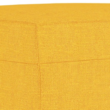 vidaXL Πάγκος Ανοιχτό Κίτρινο 100x35x41cm Υφασμάτινος 1 τεμ.