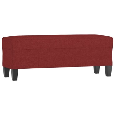 vidaXL Πάγκος μπορντό 100x35x41cm Υφασμάτινος 1 τεμ.