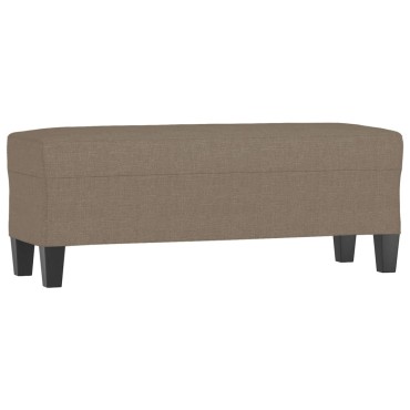 vidaXL Πάγκος Taupe 100x35x41cm Υφασμάτινος 1 τεμ.