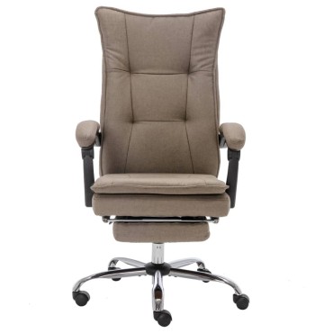 vidaXL Καρέκλα Γραφείου Χρώμα Taupe Υφασμάτινη 64x68x(113-120)cm 1 τεμ.