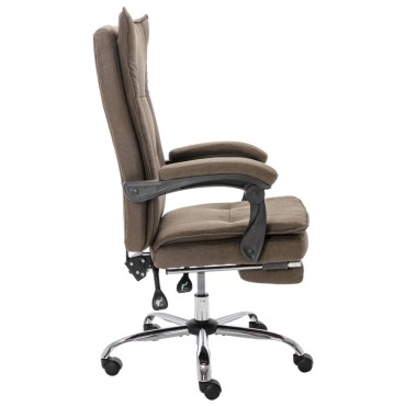 vidaXL Καρέκλα Γραφείου Χρώμα Taupe Υφασμάτινη 64x68x(113-120)cm 1 τεμ.