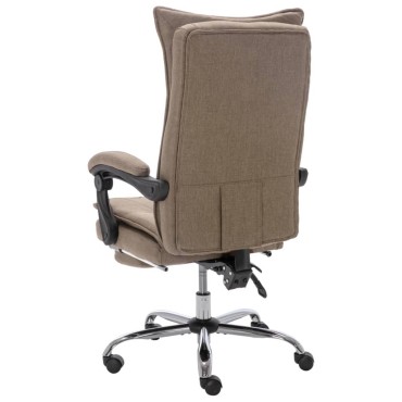 vidaXL Καρέκλα Γραφείου Χρώμα Taupe Υφασμάτινη 64x68x(113-120)cm 1 τεμ.