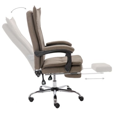 vidaXL Καρέκλα Γραφείου Χρώμα Taupe Υφασμάτινη 64x68x(113-120)cm 1 τεμ.