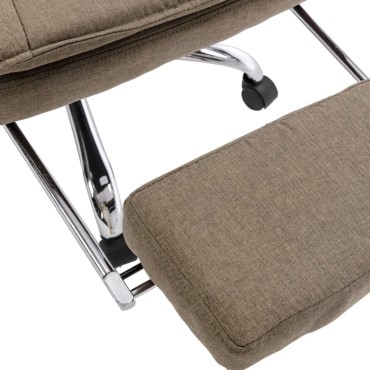 vidaXL Καρέκλα Γραφείου Χρώμα Taupe Υφασμάτινη 64x68x(113-120)cm 1 τεμ.