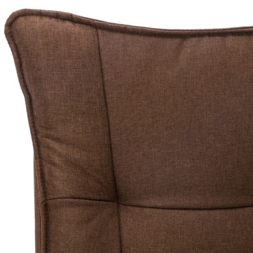 vidaXL Καρέκλα Γραφείου Καφέ Υφασμάτινη 64x68x(113-120)cm 1 τεμ.