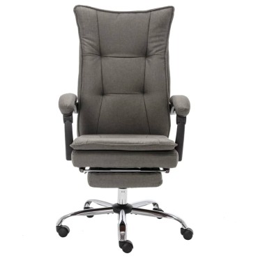 vidaXL Καρέκλα Γραφείου Γκρι Υφασμάτινη 64x68x(113-120)cm 1 τεμ.
