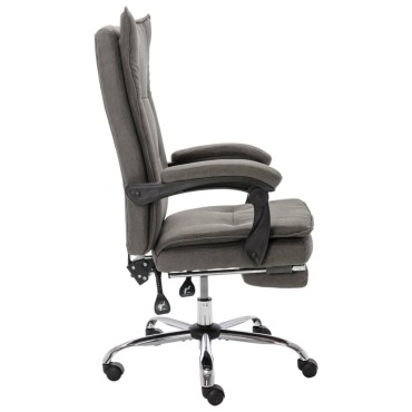 vidaXL Καρέκλα Γραφείου Γκρι Υφασμάτινη 64x68x(113-120)cm 1 τεμ.