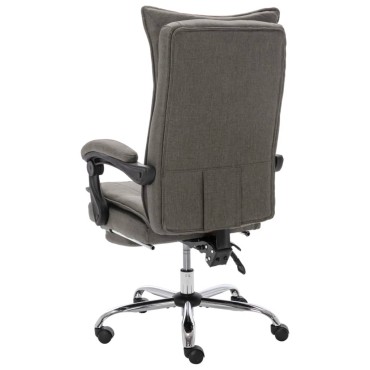 vidaXL Καρέκλα Γραφείου Γκρι Υφασμάτινη 64x68x(113-120)cm 1 τεμ.