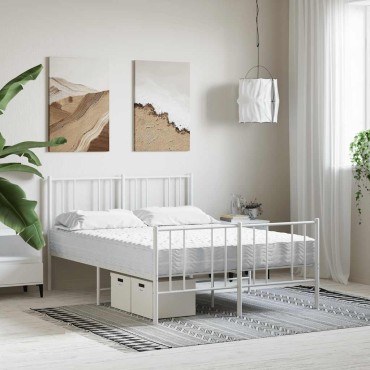 vidaXL Στρώμα Αφρού Σκληρότητα H2 H3 Λευκό 120x220cm 1 τεμ. - Μονό