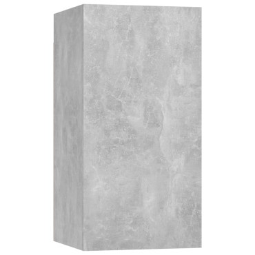 vidaXL Έπιπλα Τηλεόρασης 7 τεμ. Γκρι Σκυρ. 30,5x30x60cm Μοριοσανίδα