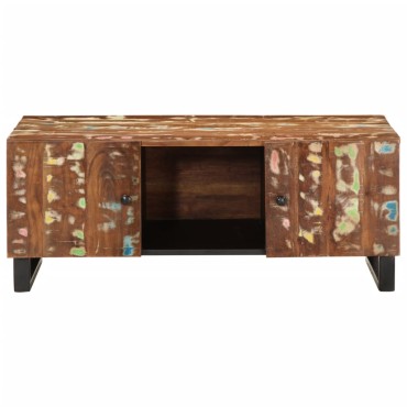 vidaXL Τραπεζάκι Σαλονιού 100x54x40cm Μασίφ Ανακυκλ. Ξύλο & Επεξ. Ξύλο 1 τεμ.