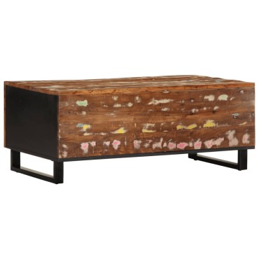 vidaXL Τραπεζάκι Σαλονιού 100x54x40cm Μασίφ Ανακυκλ. Ξύλο & Επεξ. Ξύλο 1 τεμ.