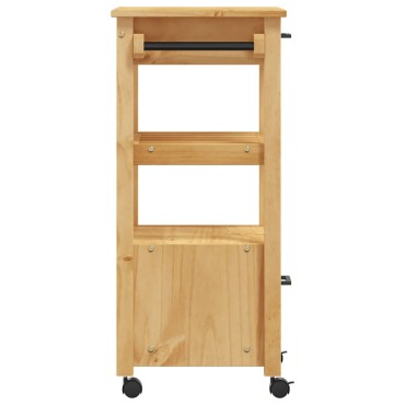 vidaXL Τρόλεϊ Κουζίνας MONZA 48x40x88,5cm από Μασίφ Ξύλο Πεύκου 1 τεμ.