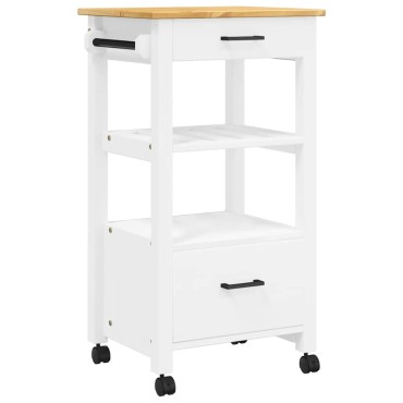vidaXL Τρόλεϊ Κουζίνας MONZA 48x40x88,5cm από Μασίφ Ξύλο Πεύκου 1 τεμ.
