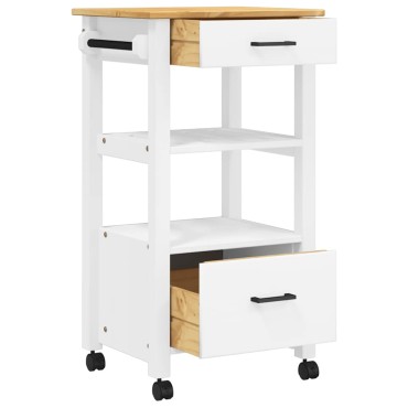 vidaXL Τρόλεϊ Κουζίνας MONZA 48x40x88,5cm από Μασίφ Ξύλο Πεύκου 1 τεμ.